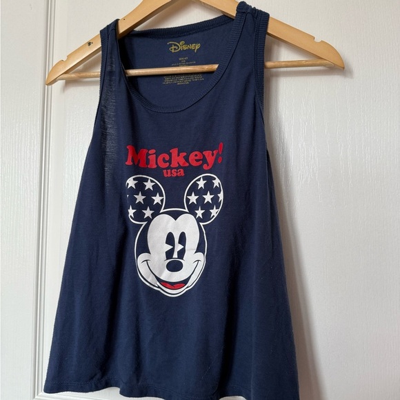 Disney Navy Tank Top with Mickey Mouse and Red Text - Picture 2 of 5